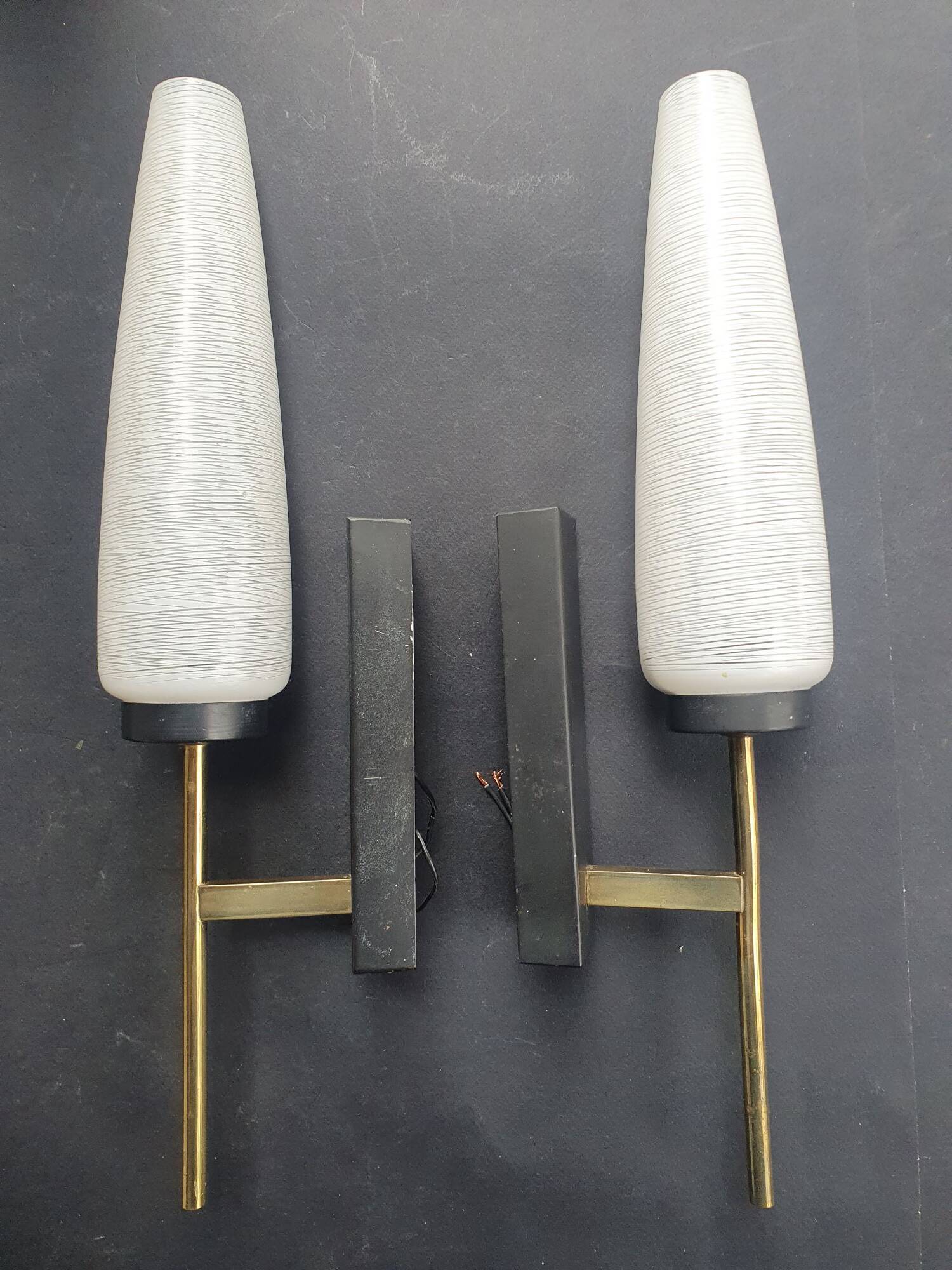 Pair of Lunel wall sconces from the 1950s.