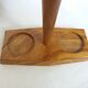 Pepper shaker in olive wood Art Deco style