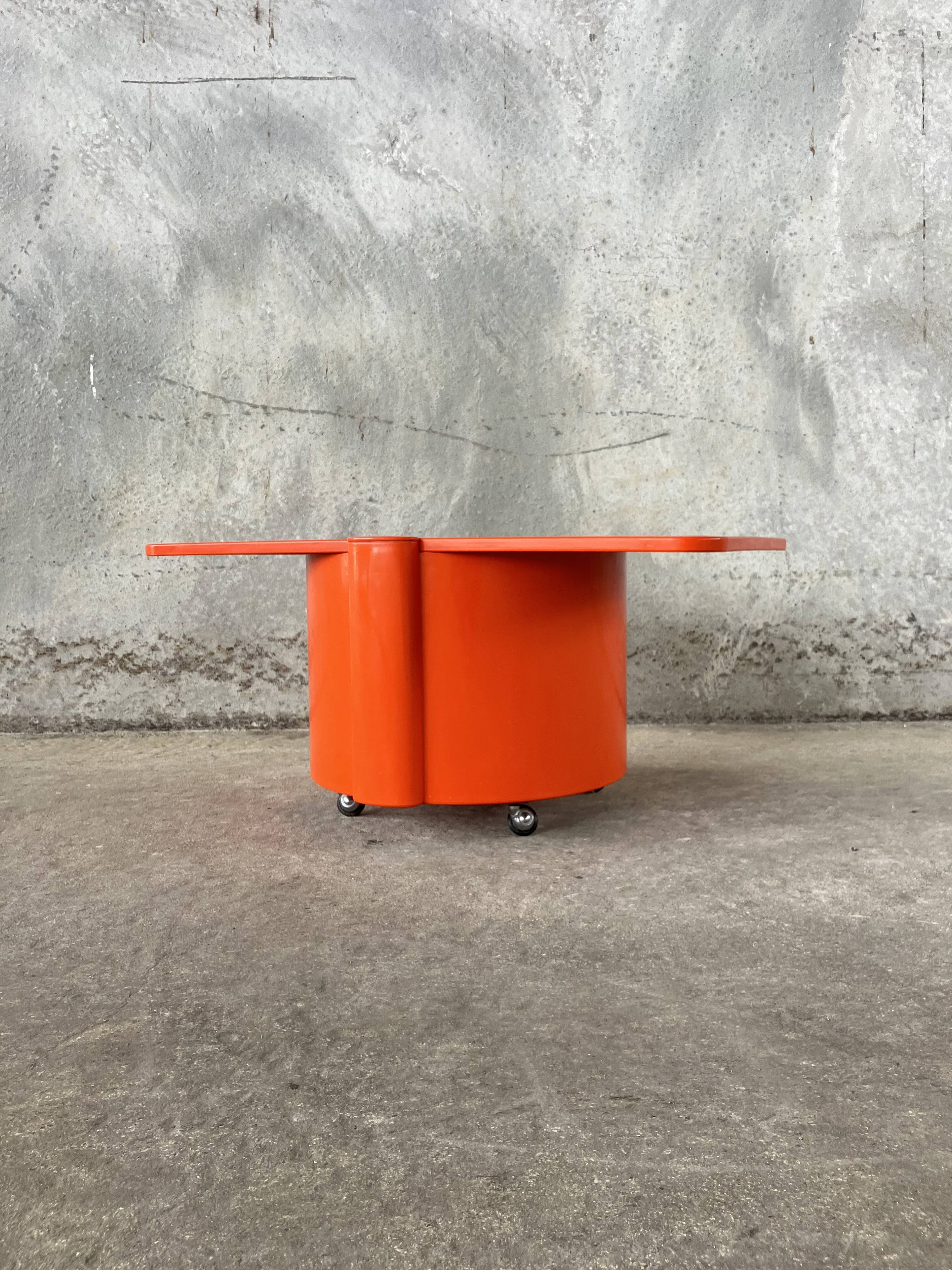 Bar table basse attribué à Livia Castelli pour Fain, Italie, vintage 1970s