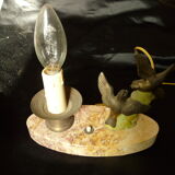 lamp to lay on marble base art deco sculpture in regulation signed tedd