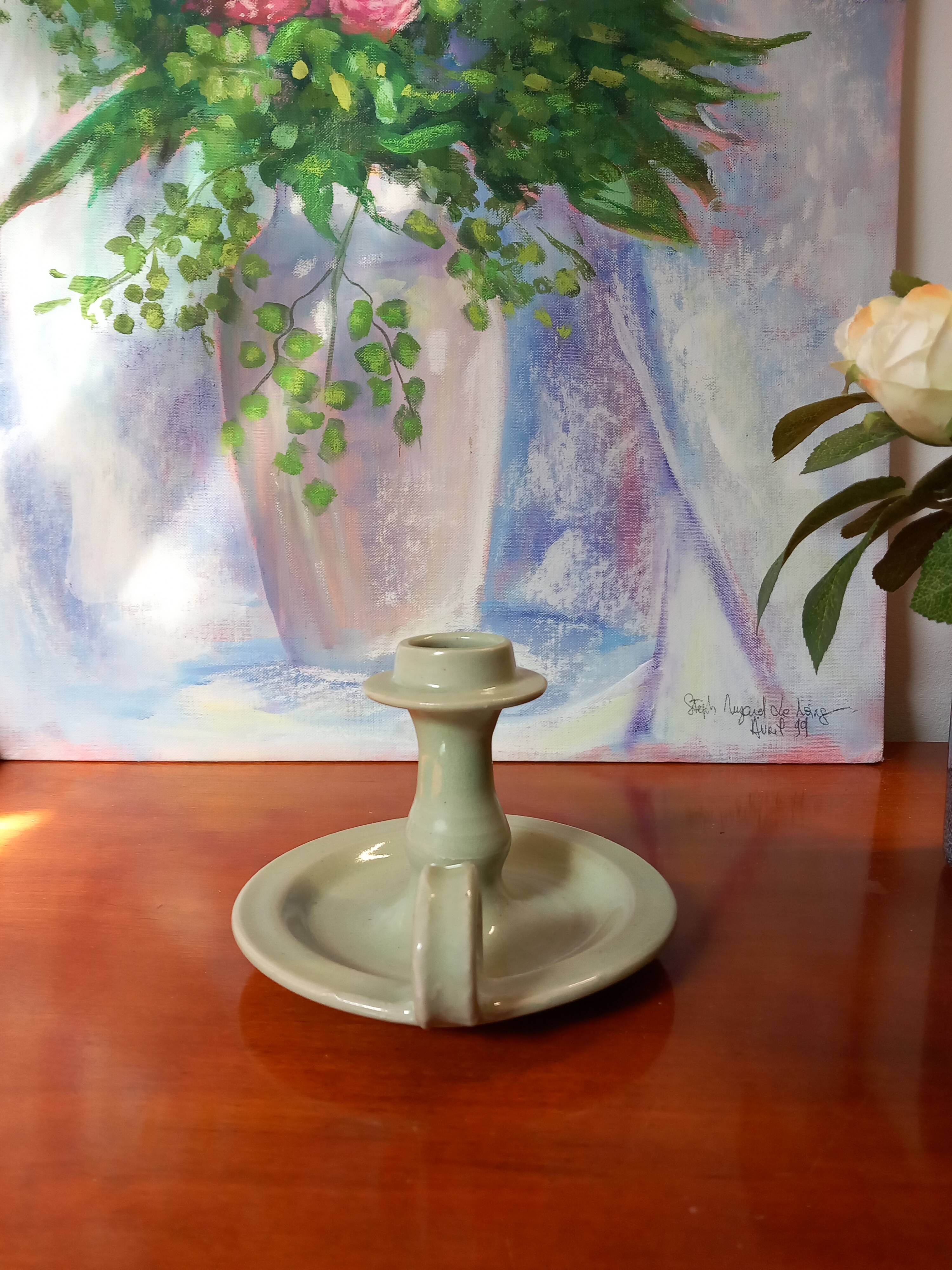 Candle holder signed by Jean Maur - Artist from La Morinerie in Beynac.