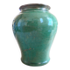 Vase en terre émaillée verte