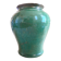 Vase en terre émaillée verte