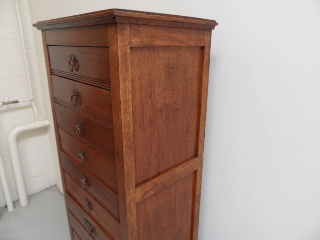 Antique oak filing cabinet