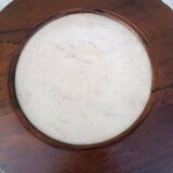 Art Nouveau period side table in walnut and marble