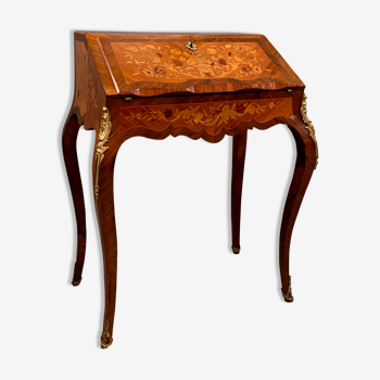 Writing desk in marquetry of the napoleon III period around 1870