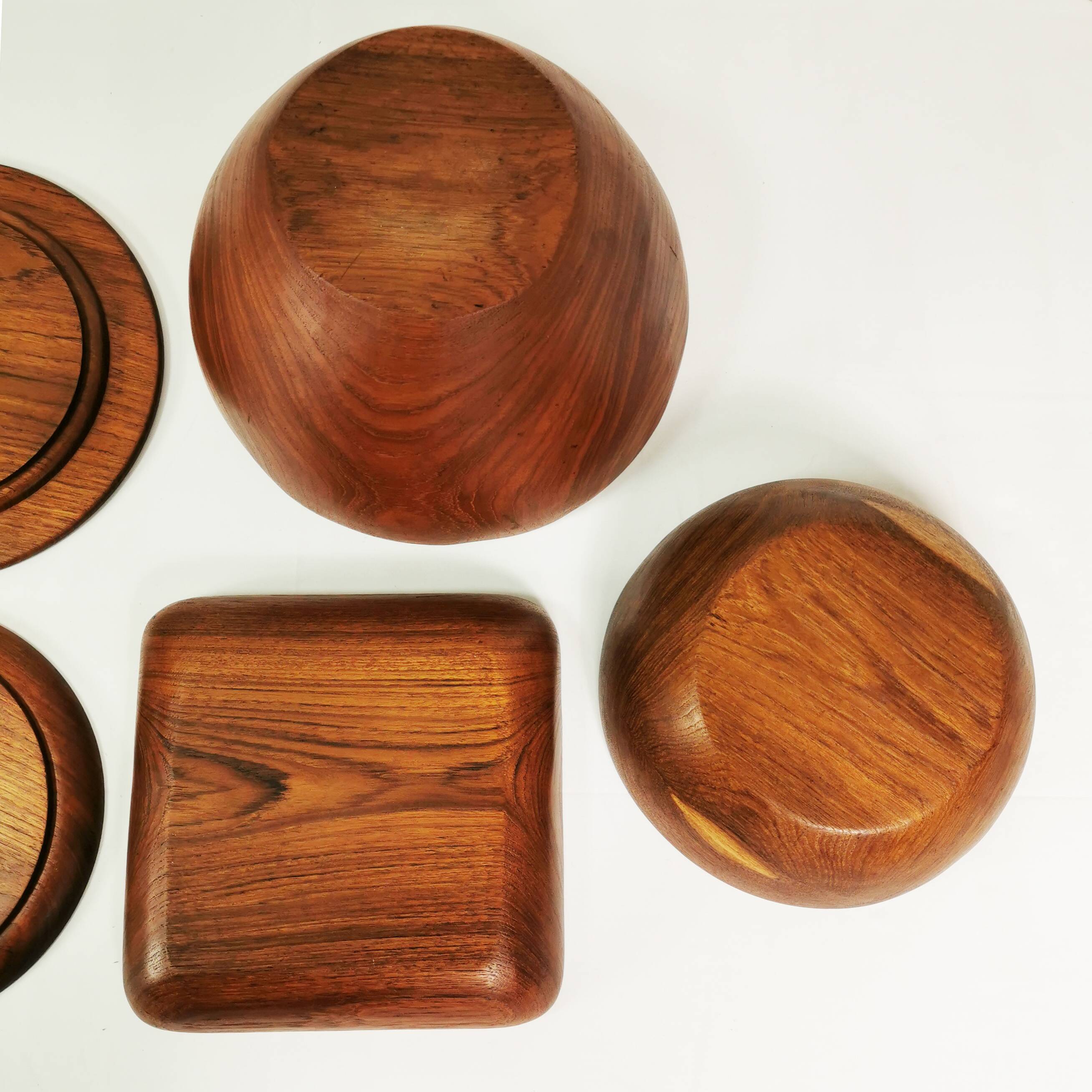 Mid Century Teak Dinnerware, 1960s
