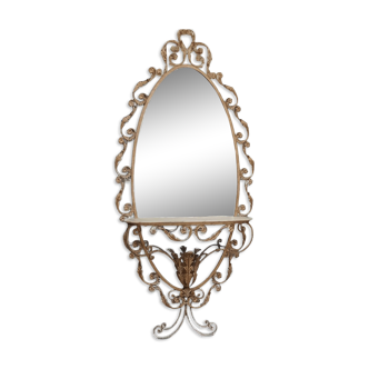 Set specchiera più sedia tutto in ferro battuto design Pierluigi Colli