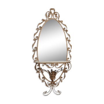 Miroir et chaise en fer forgé design Pierluigi Colli.