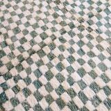 Green Checkered Carpet - 212 x 193 cm