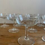 Set of 10 champagne glasses