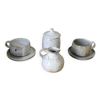 Glazed stoneware coffee service by Yvonne Seyve and Josiane Chaudet.