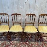 Set of 4 Napoleon III "Cathedral" chairs