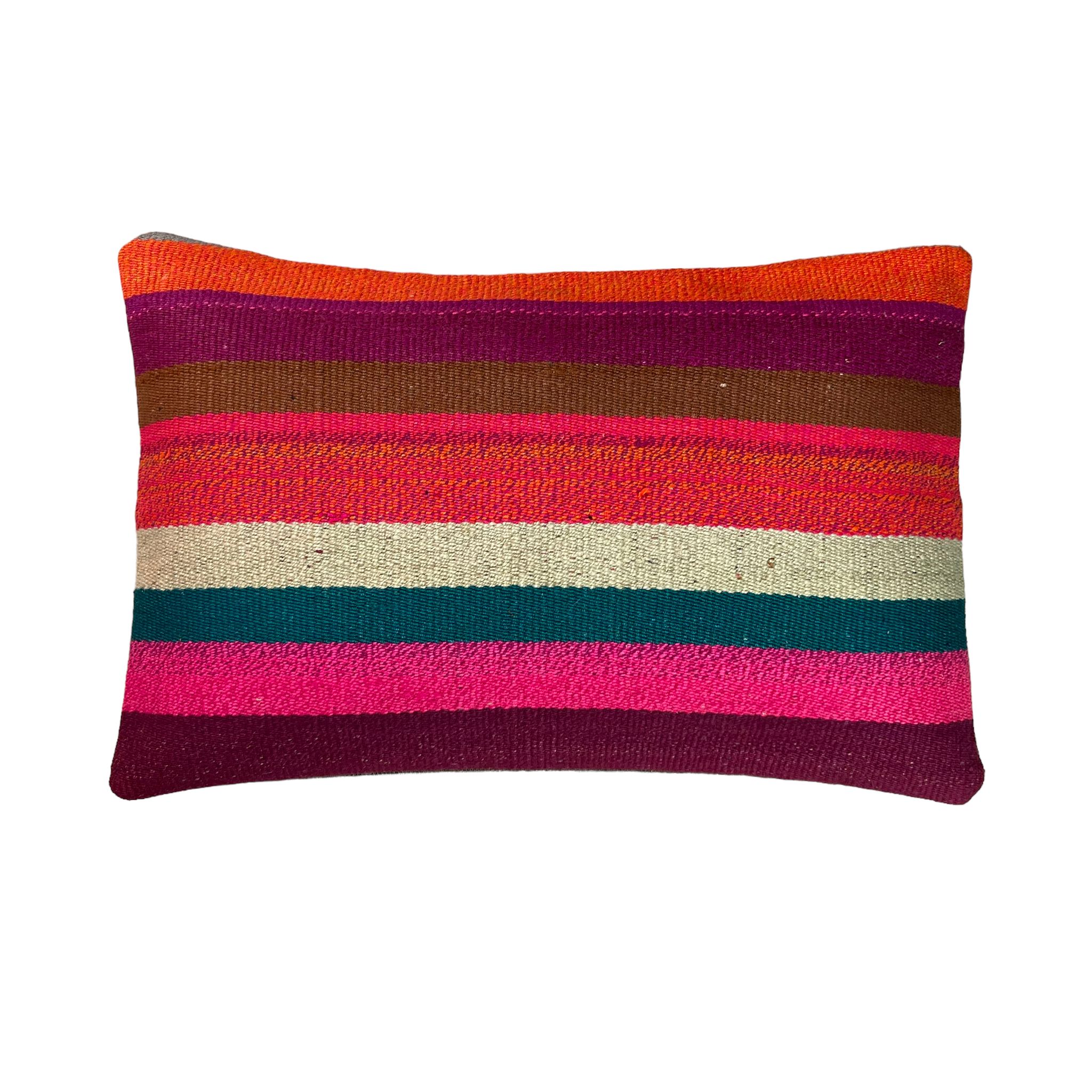 Vintage turkish kilim cushion cover, 30 x 50 cm