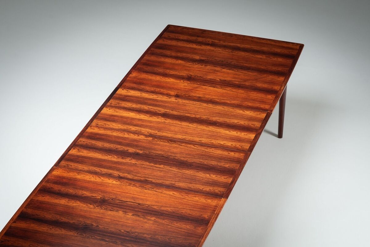 Arne Vodder model 201 large dining table in rosewood Sibast Denmark 1960