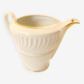 pot à lait en porcelaine art déco liseré or