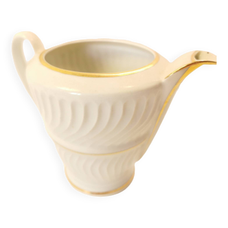 art deco porcelain milk jug with gold edging