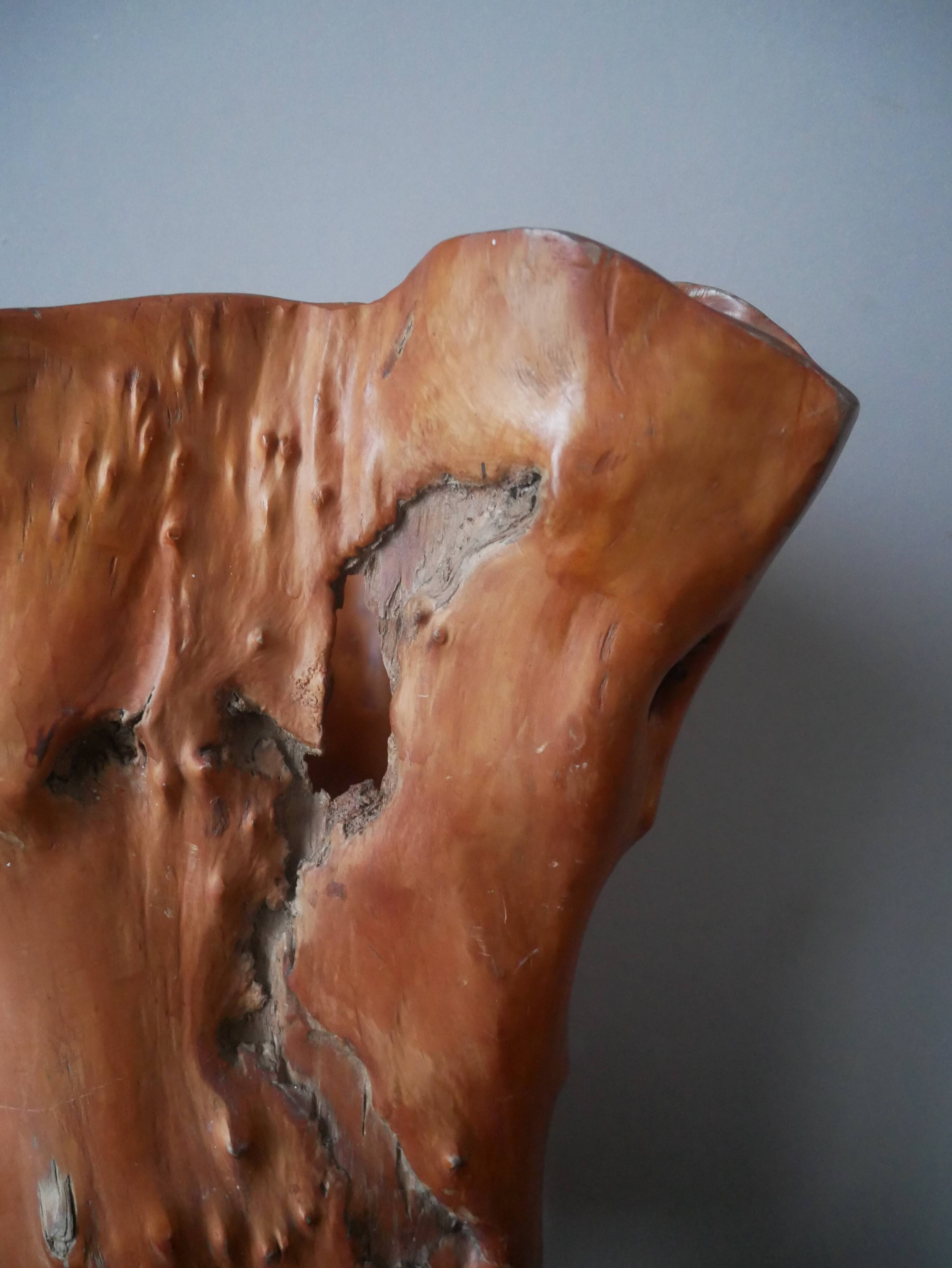 Large contemporary design handcrafted wooden vase