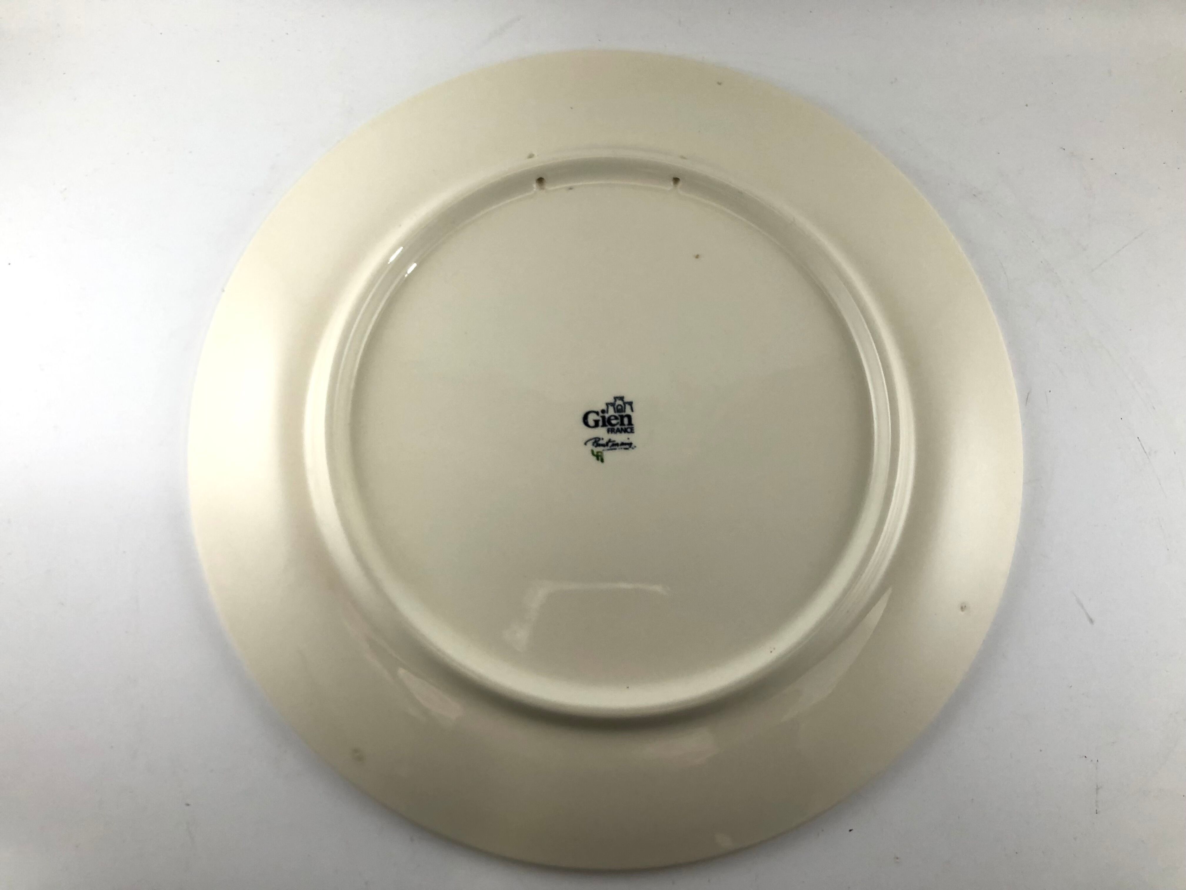 Round dish Gien decoration bothée or cashmere 26cm for pie and cake