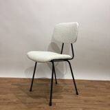Series of 4 Kembo chairs reupholstered loop