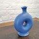 Blue donut vase