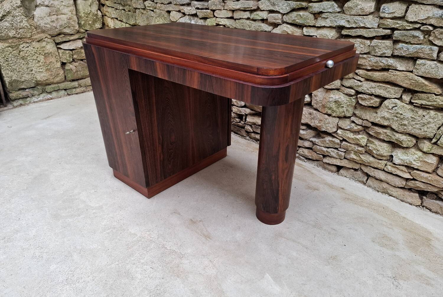 Art Deco Desk in Macassar Ebony