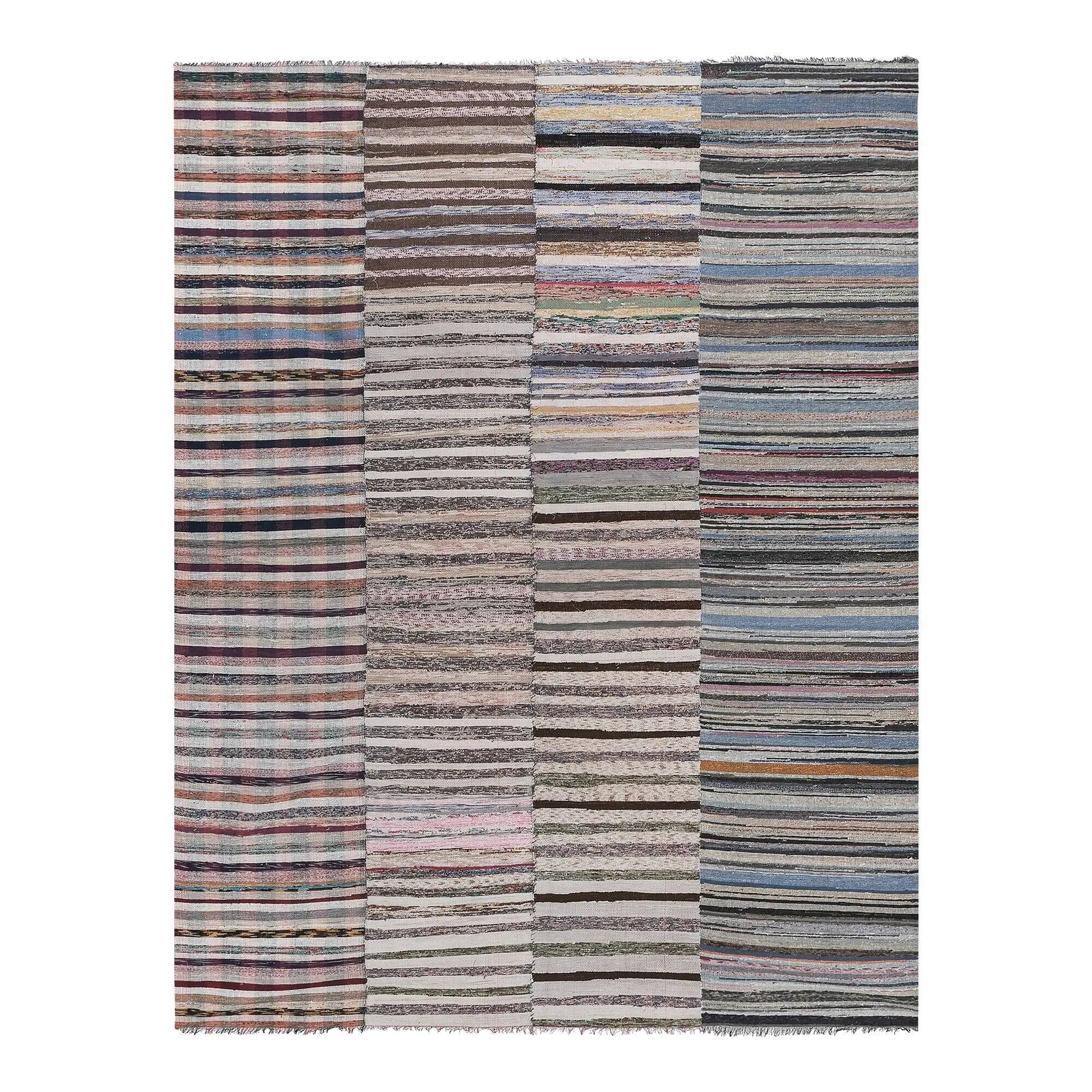 Vintage Turkish kilim handwoven 244x324 cm