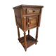 Table de chevet ancienne avec marbre, meuble d'appoint