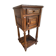 Table de chevet ancienne avec marbre, meuble d'appoint