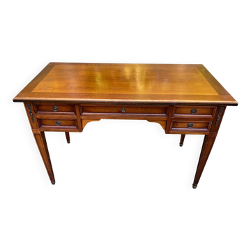 Roche Bobois desk in solid cherry wood in Louis XVI style with pull-outs.