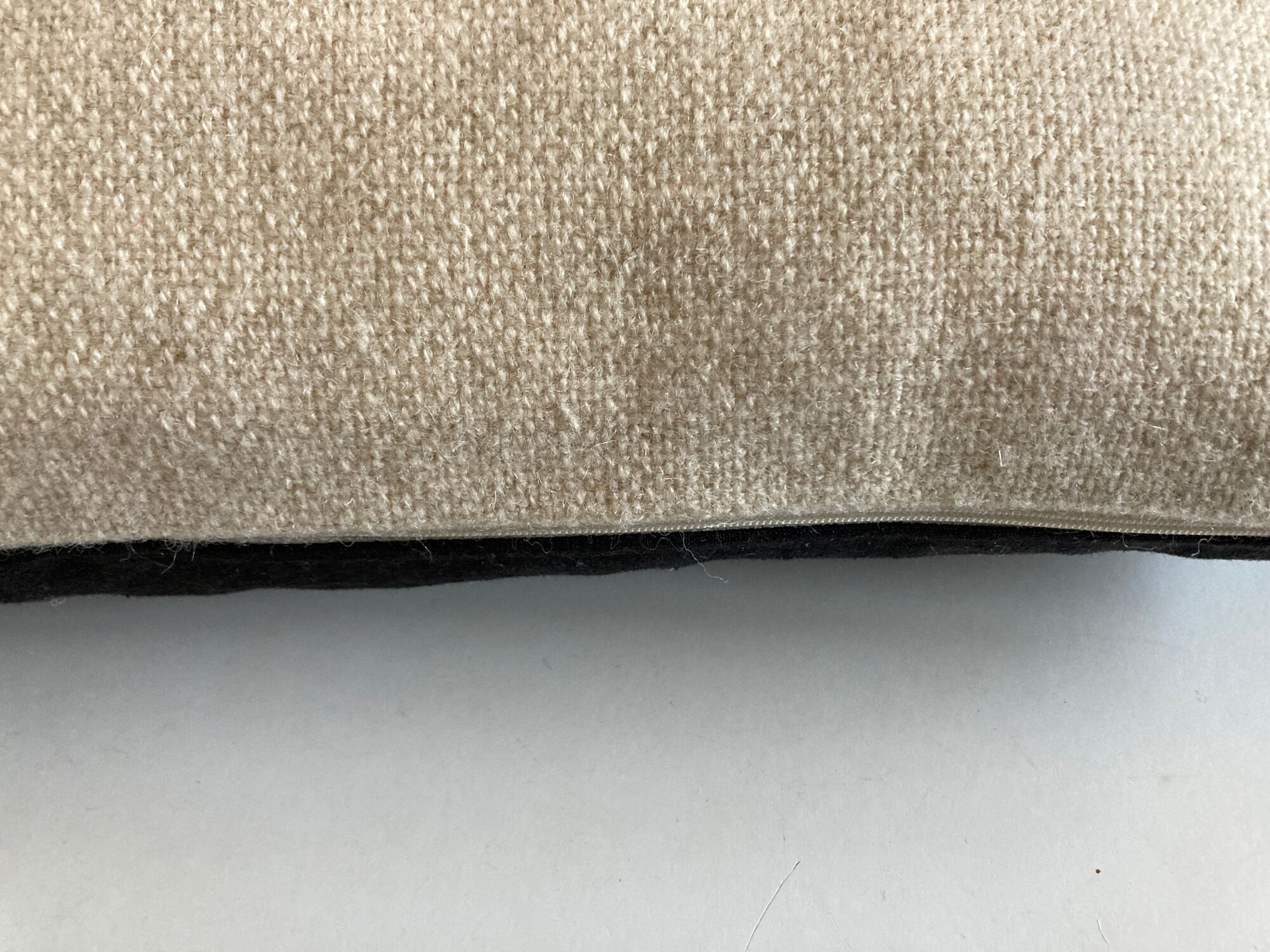 Cushion in Scandinavian ivory wool canvas 1960