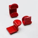 Paire de crochets muraux design italien des années 70 par Ambrogio Rossari pour Gedy