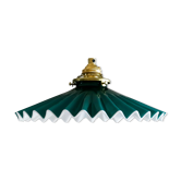 Suspension opaline verte et blanche avec cable et douille laiton neufs