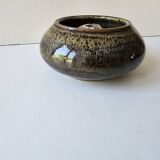 Vase en céramique pique-fleurs  signé gérald pott (diamètre 13cm)