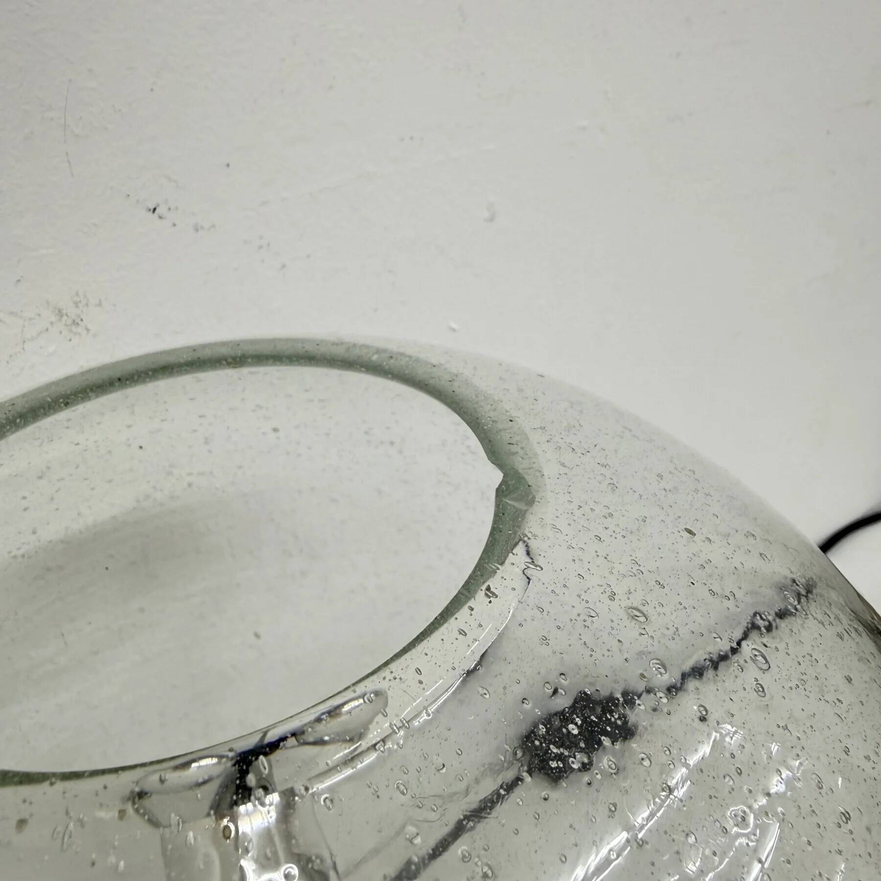 Limburg Glashütte glass table lamp, 1970s