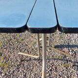 Blue formica folding table