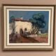 Original Swedish Oil on Canvas – “Mediterranean Scene” by Axel Hamborn – Signed – Vintage & Framed
