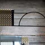 1950s perforated metal coat holder