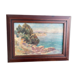Old painting 1927 landscape