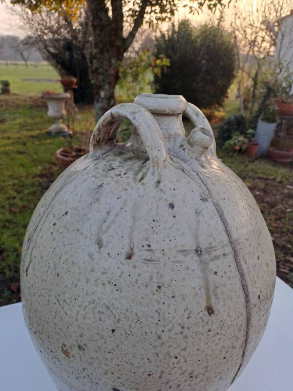 Grande cruche en grès vernissé