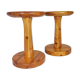 Pair of modern minimalist Scandinavian stools in pine, Sweden, 1970s.