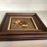 Tableau bouquet de fleurs huile sur toile Rabaey