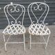 Chaises de jardin en fer forgé début XXème