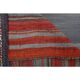 1970s Turkish hand-knotted wool cotton red kilim area rug 123x145