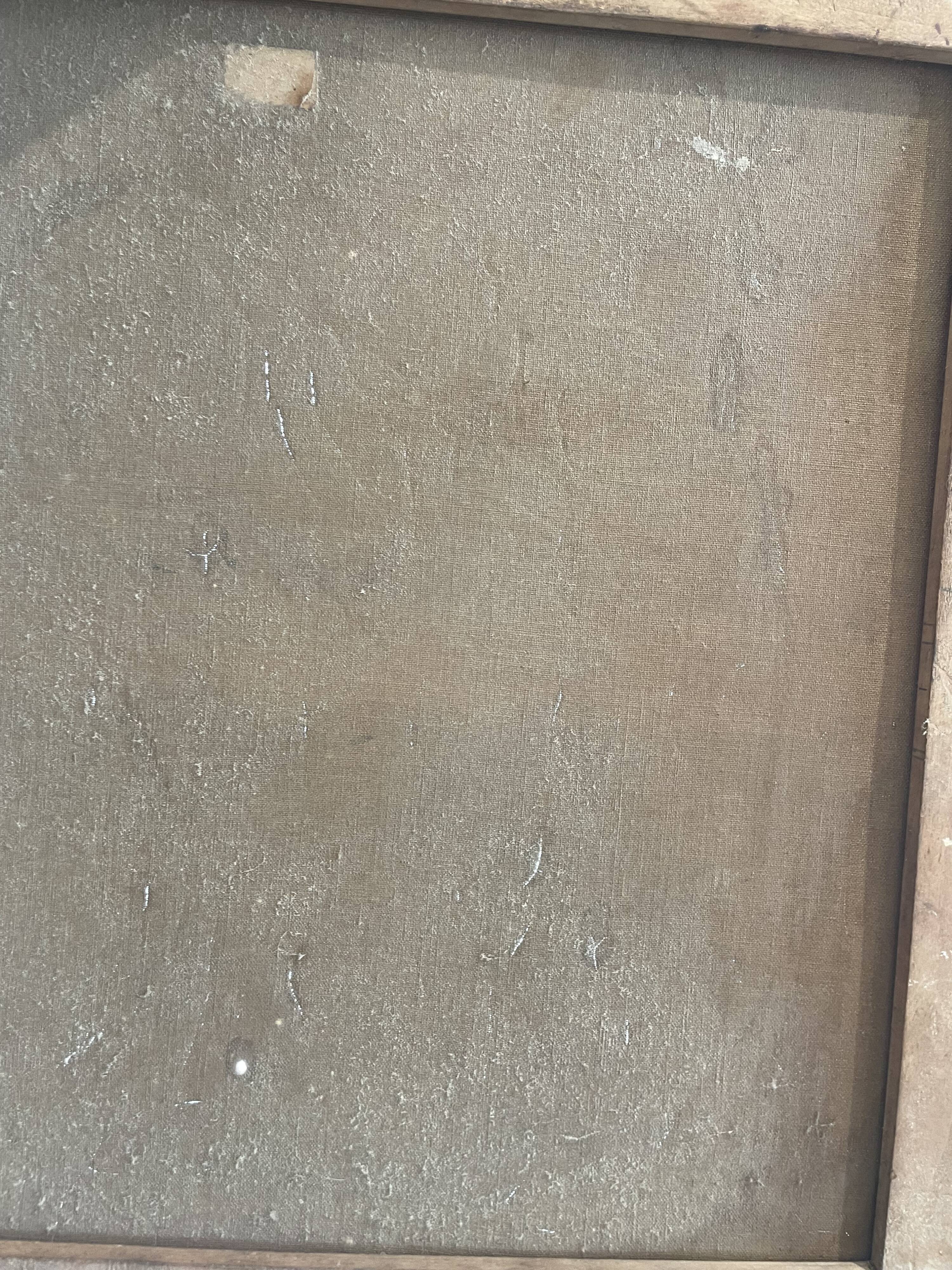 Framed painting oil on canvas still life by J Thomas 1921