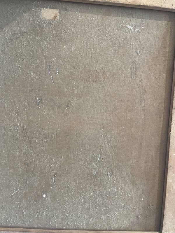 Tableau encadré huile sur toile nature morte de J Thomas 1921