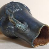 19th century grapes barbotine pitcher