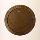 Vintage round mirror with invisible frame, 1950s/60s