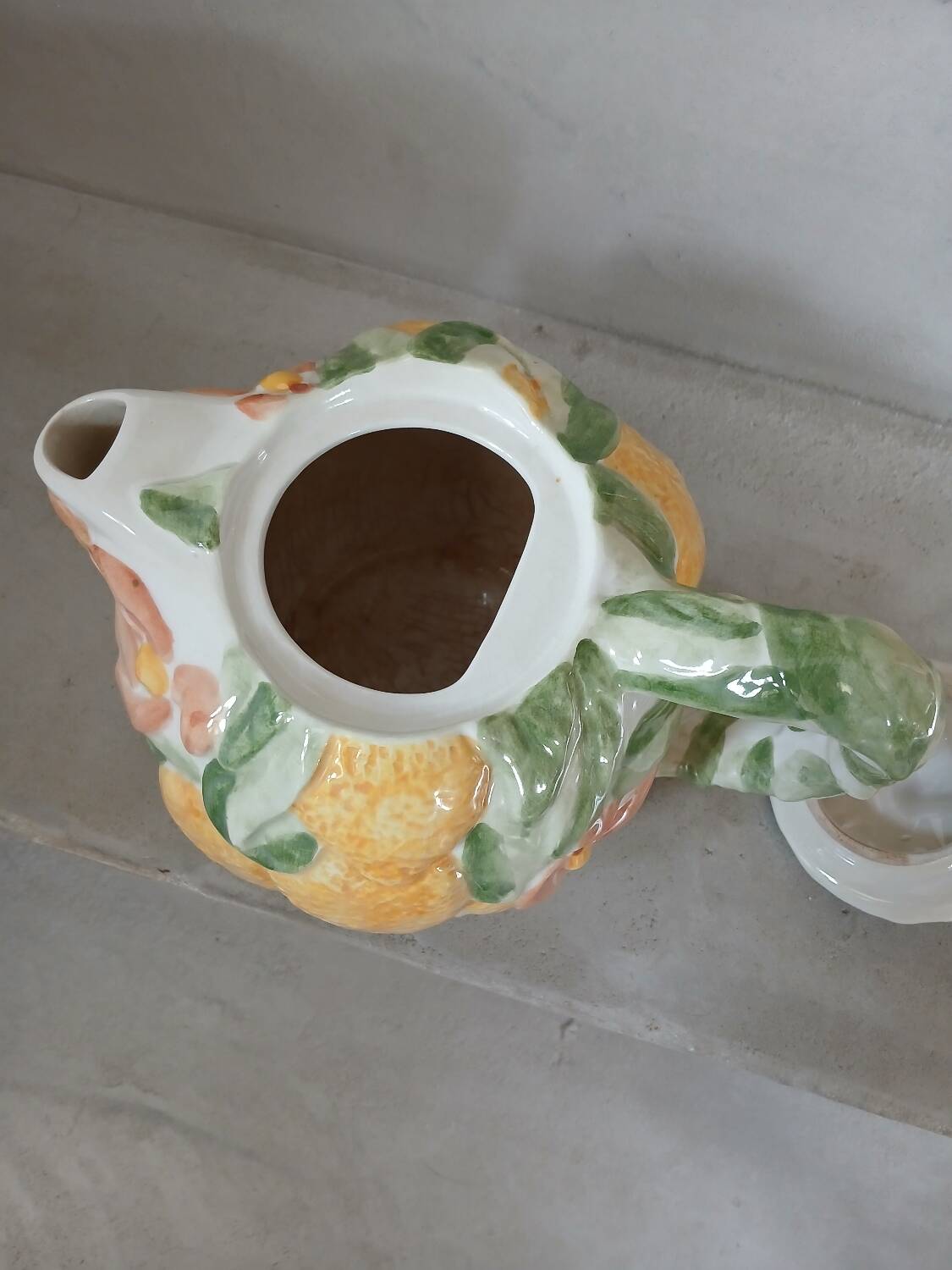 Antique slip teapot