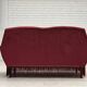 1970s, Danish 2-seater sofa, red furniture velour.